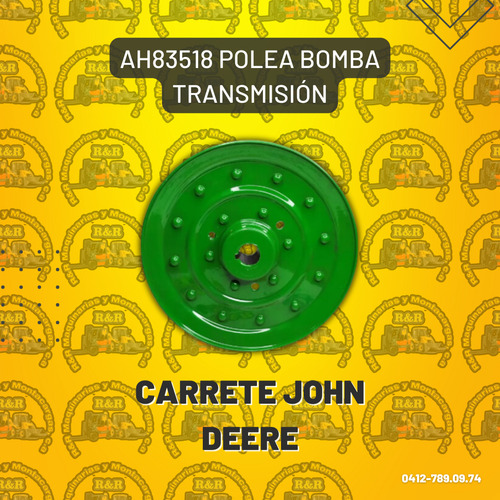 Ah83518 Polea Bomba Transmisión Carrete John Deere