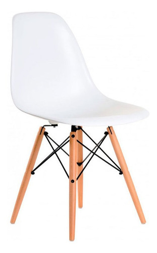 Imagen 2 de 3 de Silla de comedor Garden Life Eames, estructura color blanco, 4 unidades