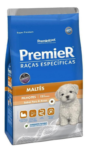 Ração Cães Premier Filhotes Raças Especificas Maltês 2,5kg