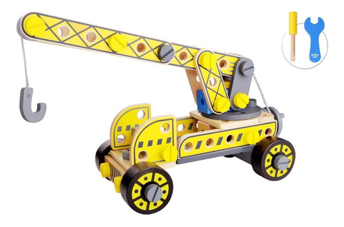 Grua De Madera De Tooky Toy (tkf036)