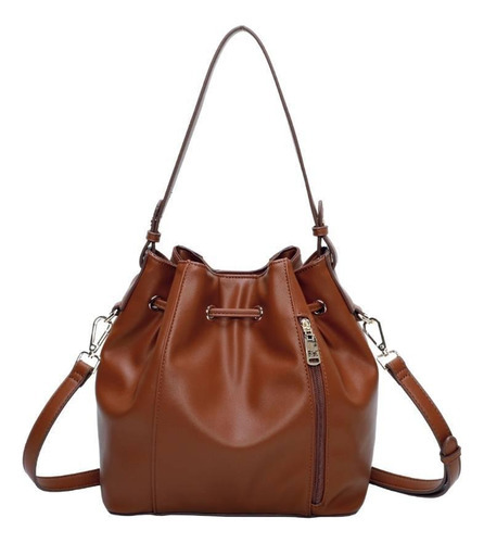 Bolso tipo bombonera grande con trenzado Aw23 Fk550 de Felipe Krein, color caramelo