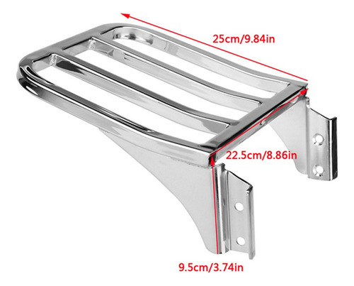 Portaequipajes Cromado For Motocicleta For Asiento