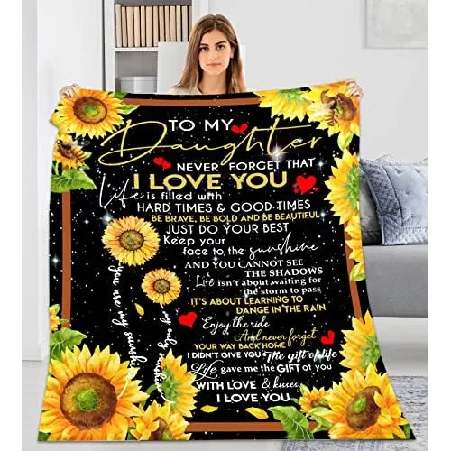 Manta Girasol De Regalo De Madre O Padre Hija, Nunca Ol...