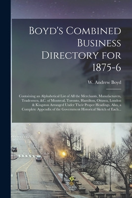 Libro Boyd's Combined Business Directory For 1875-6 [micr...