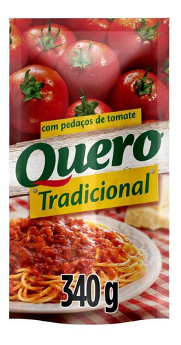 Molho De Tomate Quero Tradicional Sachê 340g