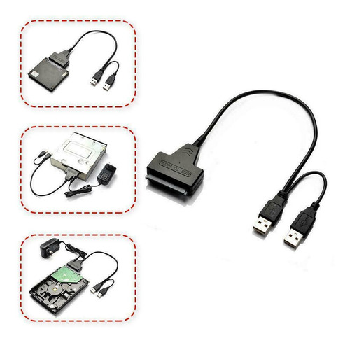 Cable Convertidor Adaptador Sata A Usb Disco Duro 2.5 Y 3.5