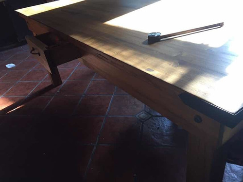 Mesa De Quincho Maciza Madera Alamo