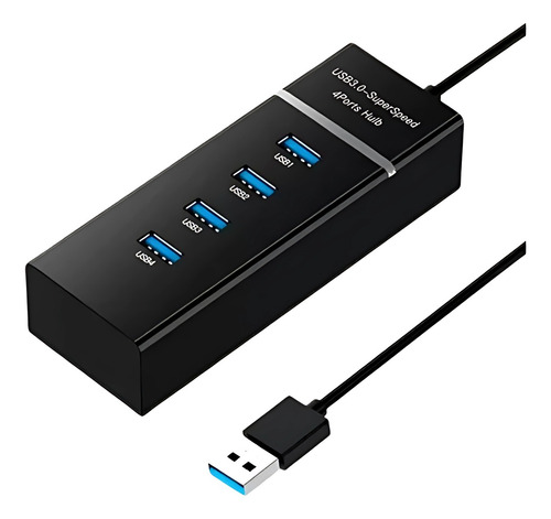 Extensor Hub 4 Portas Cabo Usb 3.0 High Speed Hd Pen Drive