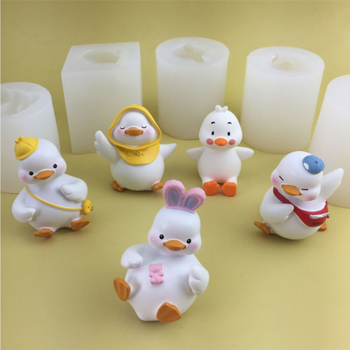 (d) Molde De Silicona Con Forma De Vela De Pato Para Fundici