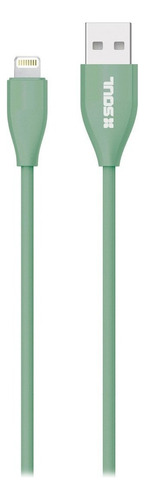 Cable Usb Lightning Para iPhone Soul Textura Soft | Colores Color Verde