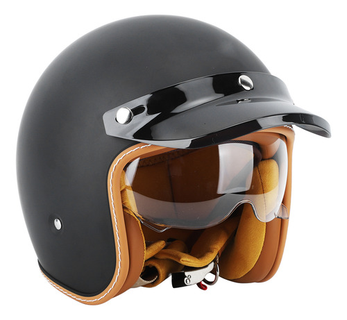 Cascos De Bicicleta Open Face Sun Shield, Estilo Retro, Mate