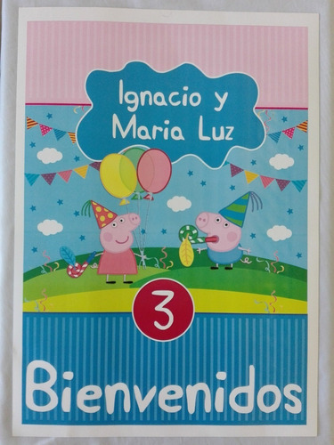 Cartel Bienvenida Personalizado A3 Cumpleaños Soy Luna