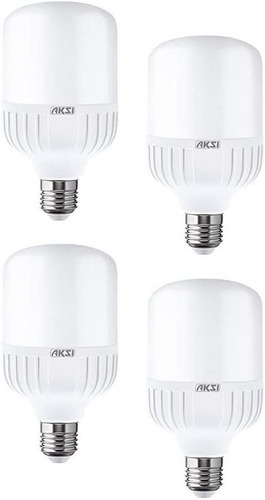 Foco Led Aksi Tipo T 30w E27 Luz Blanca 6500k Pack 4focos