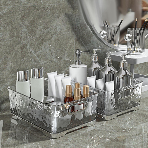 Para Caja Almacenamiento Cosméticos Caja Gris