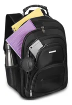 Comprar Mochila Bolsa Notebook Masculina Feminina Impermeável Resistente Reforçada Grande Executiva Escolar Viagem Faculdade Cor Preto Mochilândia M-1813 40 L