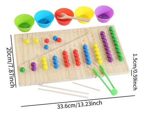 Brinquedo De Classificação De Cores Com Contas De