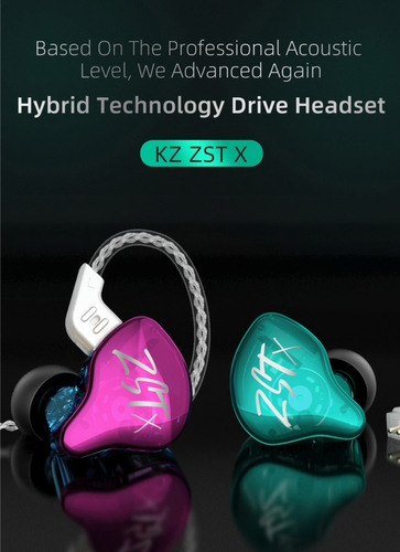 Imagen 4 de 4 de Auriculares Kz Zst X In Ear Cable Mejorado Monitor 1dd + 1ba