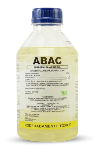 Abac Insecticida X 1 Litro Agrocasa