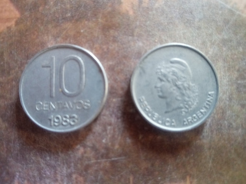 60 Monedas De 10 Centavos De La Republica Argentina  1983