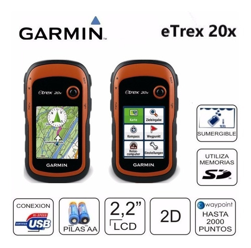 Gps Garmin Etrex 20x Original Nuevo Mapa Georeferenciacion