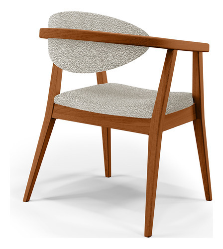 Kit 02 Sillones decorativos de salón Cecília Bouclê Creme