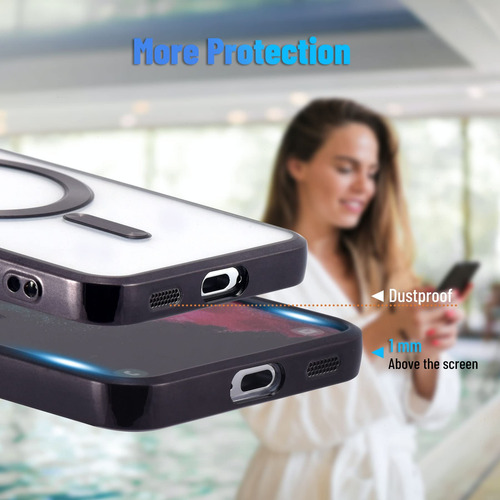 Funda Para Samsung A56 Serie/para Samsung S25 Ultra Serie Magnética Case Protector De +mica+lente Crystal Mica