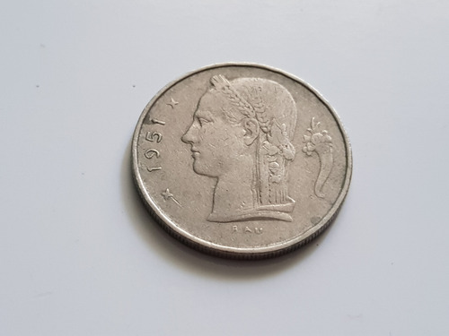 Monedas X 3 Belgica 1951 1 Franco En Francés Y Holandés Lote (Usado)