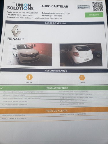 Renault Sandero 2016 1.0 16v Authentique Hi-flex 5p