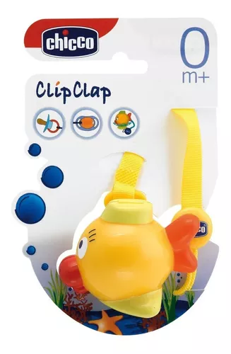 CURAPROX Cadena para chupete de bebé con clip, de tela, con clip, sin BPA,  naranja, 1 unidad, 10 g : .es: Bebé