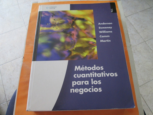 Métodos Cuantitativos Para Los Negocios, Anderson, Año 2011