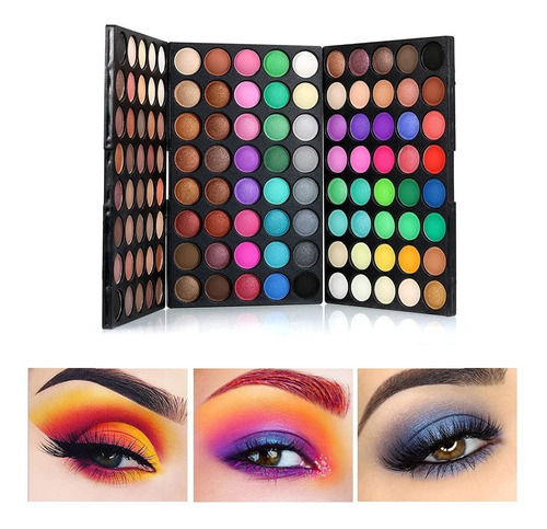 Imagen 1 de 8 de Juego De Paleta De Sombras De Ojos De 120 Colores