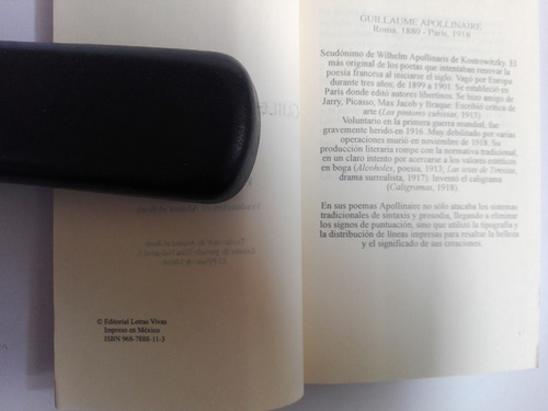 Guillaume Apollinaire - Poemas Edición Francés-español (Usado)