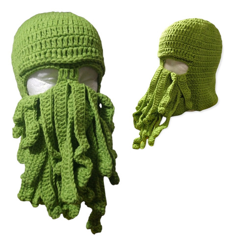 Mascara Gorro Tejido Cthulhu Octopus Pulpo