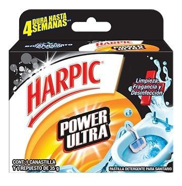 Pastilla Para Baño Harpic Frescura Activa Power Plus 35 Gr