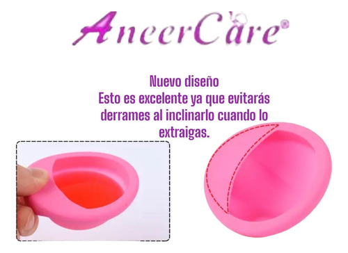 Aneercare Disco Menstrual + Copa Alta Comodidad Y Protección Rosa Las 2 L