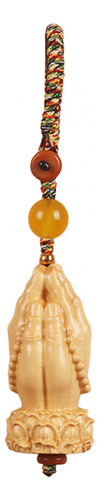 Llavero De Estatua De Buda De Madera De 9cm, Estilo E