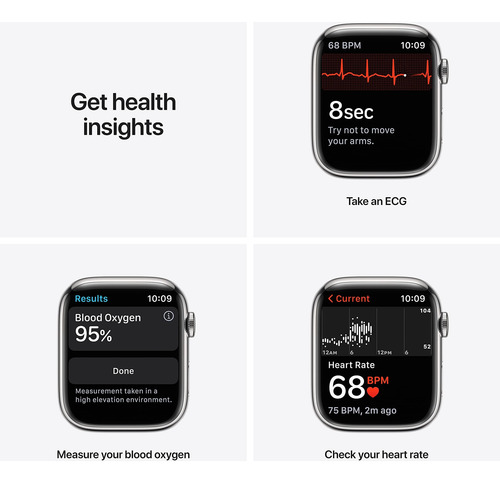Apple Watch Series 7 Renovado (gps + Celular, 45 Mm) Platead