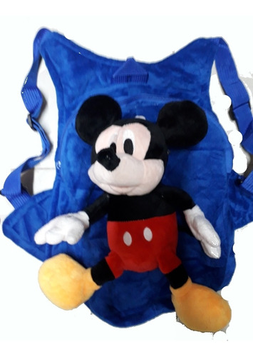 Morral Peluche Mickey Mouse Bolso Escolar Para Niños