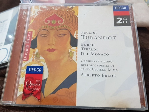 Puccini : Turandot Tebaldi Borkh Del Mónaco Erede Dobl 2acds