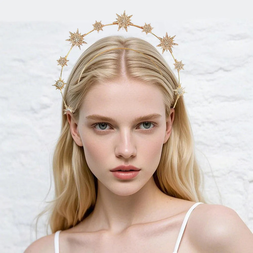 Diadema Dorada Diadema Con Estrellas De Strass