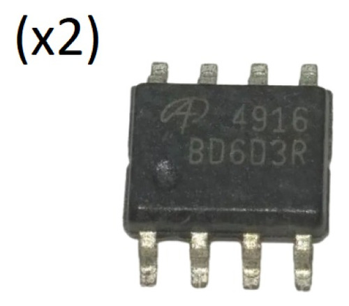 Transistor Mosfet Smd 4916/ Ao4916 Canal N Sop-8 (pack 2 )