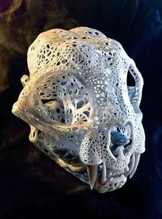 Filigree Anatomical Bobcat Skull- Arte Plastico