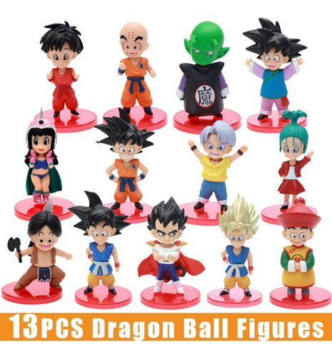 Set De 13 Muñecas Dragon Ball Z Colección Miniaturas Goku Ve