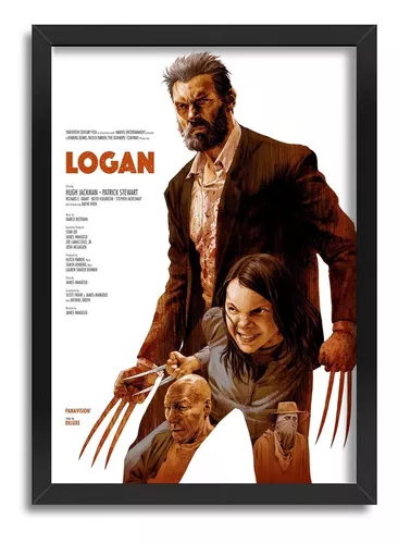 Quadro Decorativo Deadpool 3 Logan Wolverine Poster 33x43cm