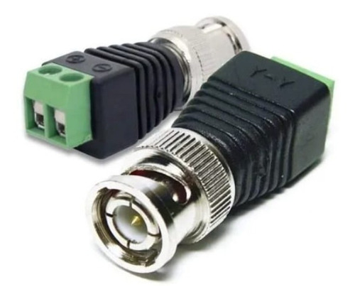 Kit 20 Conectores Bnc Macho C/ Borne + 10 Plug P4 Macho Verde-escuro
