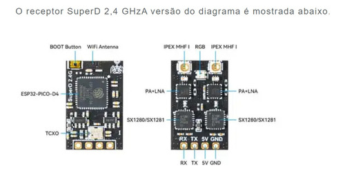 Receptor Betafpv Super D Elrs Diversity 2.4ghz