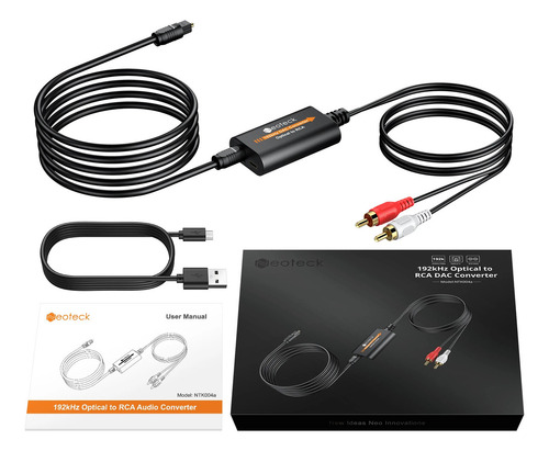 Convertidor Audio Neoteck Dac Optico A Rca Digital Analógico