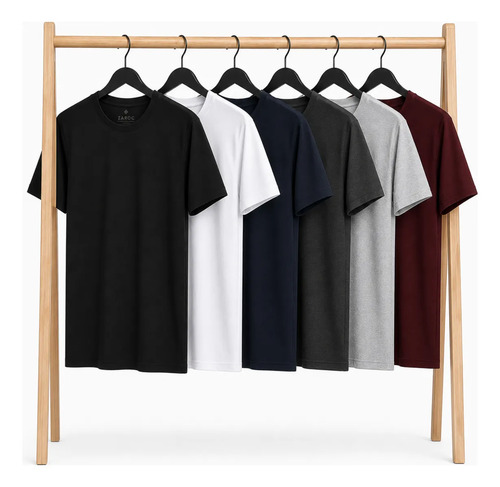 Kit 6 Camiseta Masculina Algodão Confort By Zaroc