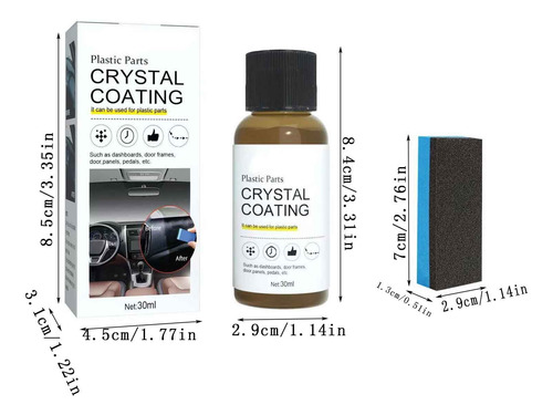 Set De 30 Ml De Agente De Restauración De Plástico Para Auto