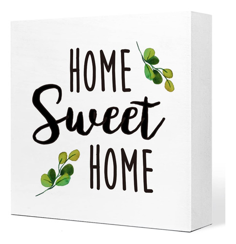 Home Sweet Home - Letrero De Madera Para Decoracion De Escri